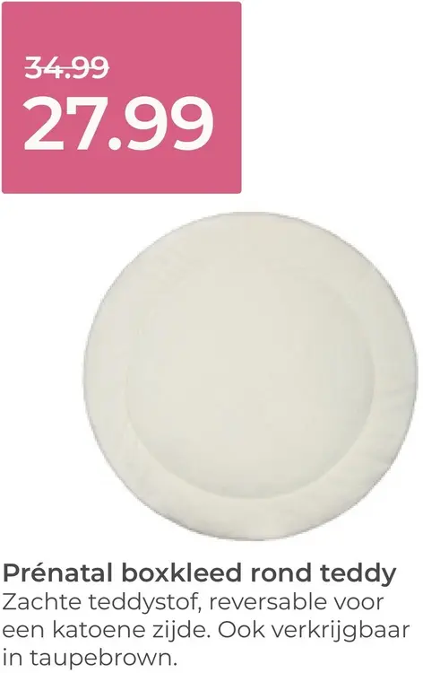 Aanbieding: Boxkleed rond teddy
