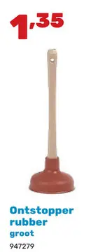 Aanbieding: Ontstopper rubber groot