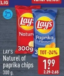 Aanbieding: Naturel of paprika chips