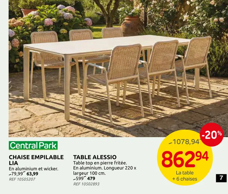 Promotie: La table + 6 chaises
