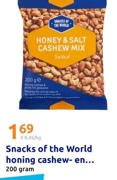 Aanbieding: Snacks of the World honing cashew- en...
