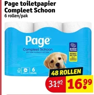 Promotie: Toiletpapier Compleet Schoon