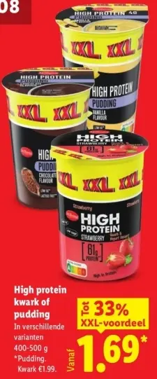 Aanbieding: High protein kwark of pudding