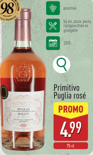 Promotie: Primitivo Puglia rosé