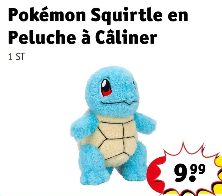 Offre: Squirtle en Peluche à Câliner