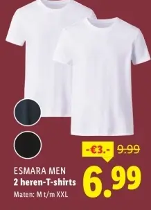 Aanbieding: ESMARA MEN 2 heren-T-shirts