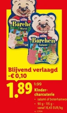 Promotie: Kinder-charcuterie