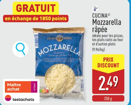 Offre: Mozzarella râpée