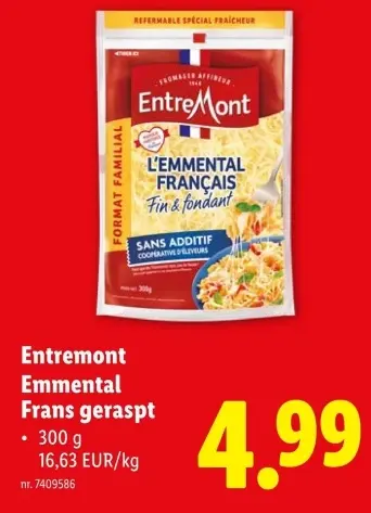 Aanbieding: Emmental Frans geraspt