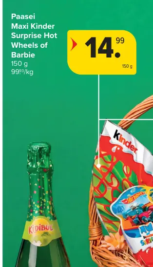 Promotie: Paasei Maxi Kinder Surprise Hot Wheels of Barbie