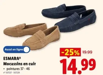 Offre: Mocassins en cuir