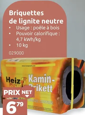 Offre: Heizprofi Briquettes de lignite neutre