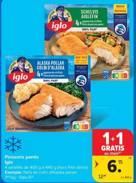 Offre: Poissons panés