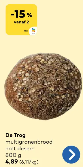 Promotie: De Trog multigranenbrood met desem