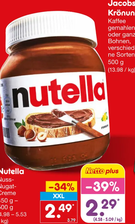 Aanbieding: Nutella