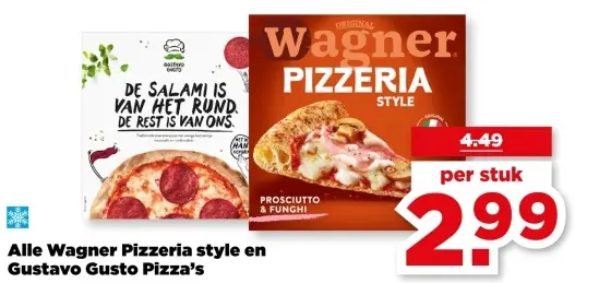 Aanbieding: Pizzeria style en Gustavo Gusto Pizza's