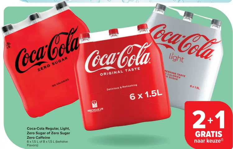 Promotie: Coca-Cola Regular, Light, Zero Sugar of Zero