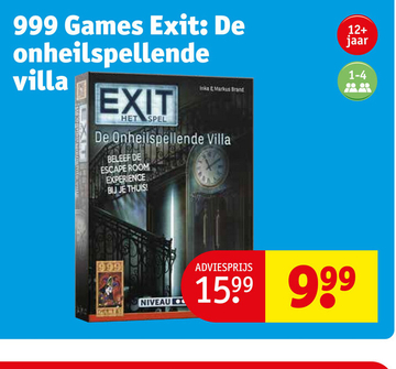 Aanbieding: 999 Games Exit : De onheilspellende villa