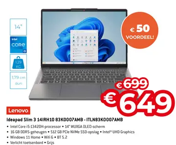 Aanbieding: Ideapad Slim 3 14IRH10 83K0007AMB - ITLN83K00