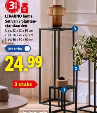 Promotie: Set van 3 plantenstandaarden