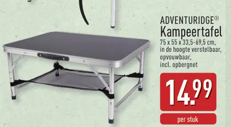 Promotie: Kampeertafel