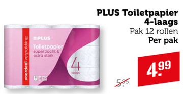 Aanbieding: PLUS Toiletpapier 4-laags