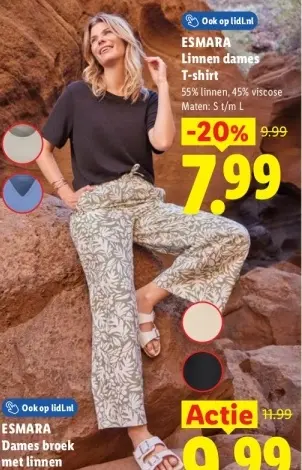 Aanbieding: Linnen dames T-shirt