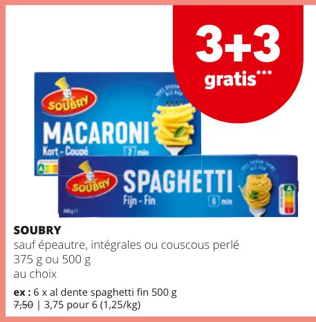 Offre: Macaroni or Spaghetti