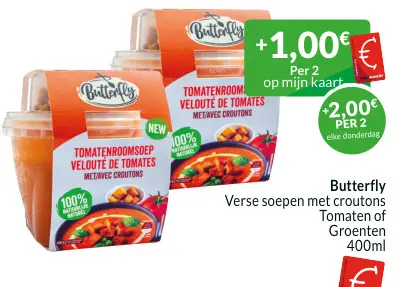 Promotie: Tomatenroomsoep Velouté de Tomates