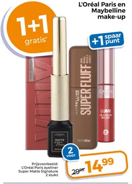 Aanbieding: L'Oréal Paris en Maybelline make-up