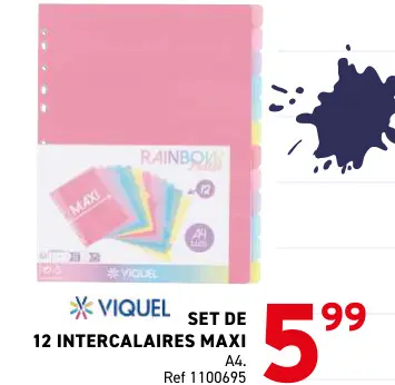 Offre: Set de 12 intercalaires maxi