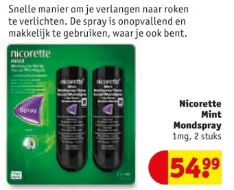 Aanbieding: Nicorette Mint Mondspray