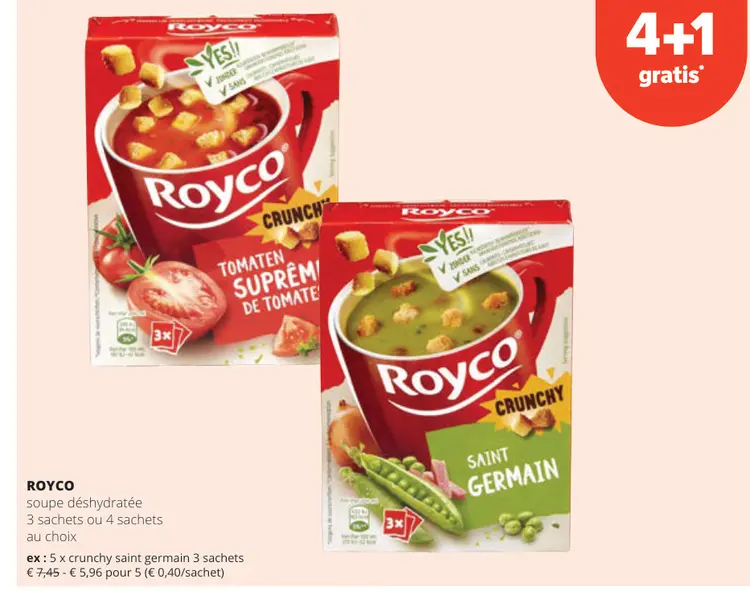 Offre: soupe déshydratée