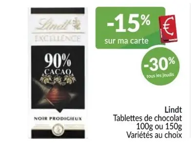 Offre: Tablettes de chocolat