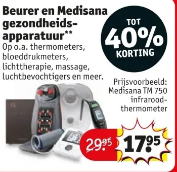 Aanbieding: Beurer en Medisana gezondheidsapparatuur