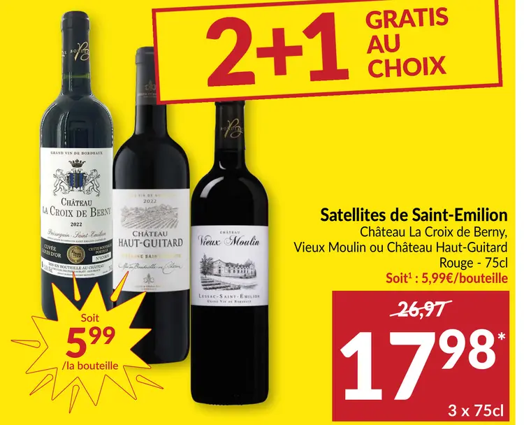 Offre: Satellites de Saint-Emilion