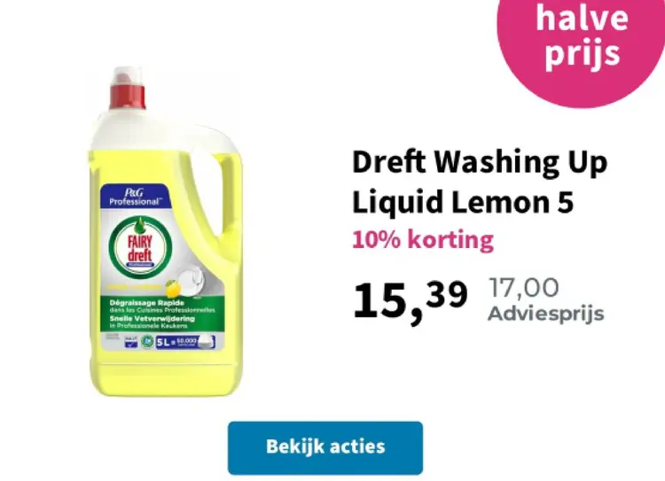 Aanbieding: Dreft Washing Up Liquid Lemon
