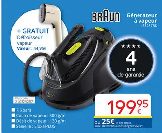 Offre: Générateur à vapeur