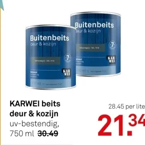 Aanbieding: KARWEI beits deur & kozijn