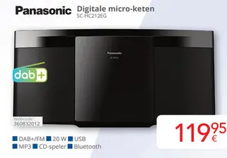 Aanbieding: Panasonic Digitale micro-keten SC-HC212EG