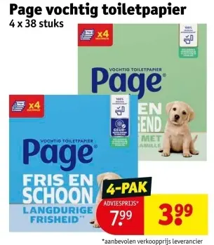 Aanbieding: Vochtig toiletpapier