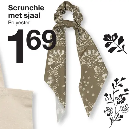 Promotie: Scrunchie met sjaal
