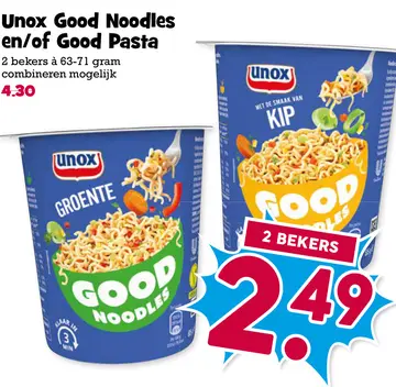 Aanbieding: Unox Good Noodles en/of Good Pasta