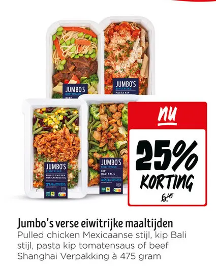 Aanbieding: Jumbo's verse eiwitrijke maaltijden