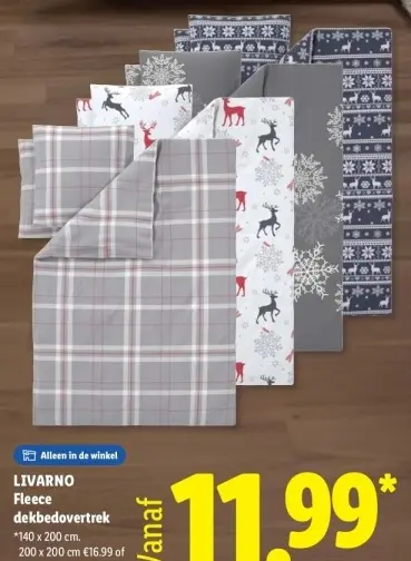 Aanbieding: Fleece dekbedovertrek