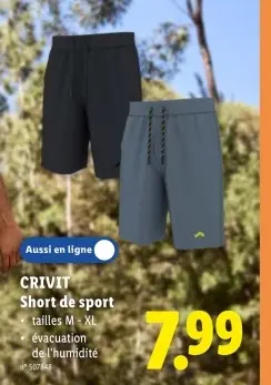 Offre: Short de sport
