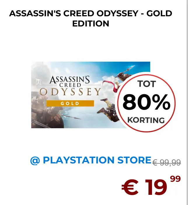 Aanbieding: Assassin's creed odyssey - gold edition
