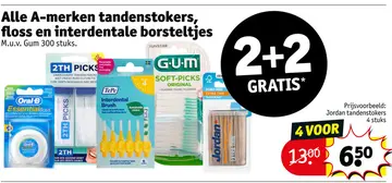 Aanbieding: Alle A-merken tandenstokers, floss en interdentale borsteltjes