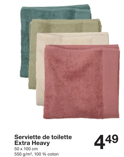 Offre: Serviette de toilette Extra Heavy