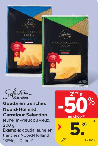 Offre: Gouda en tranches Noord-Holland